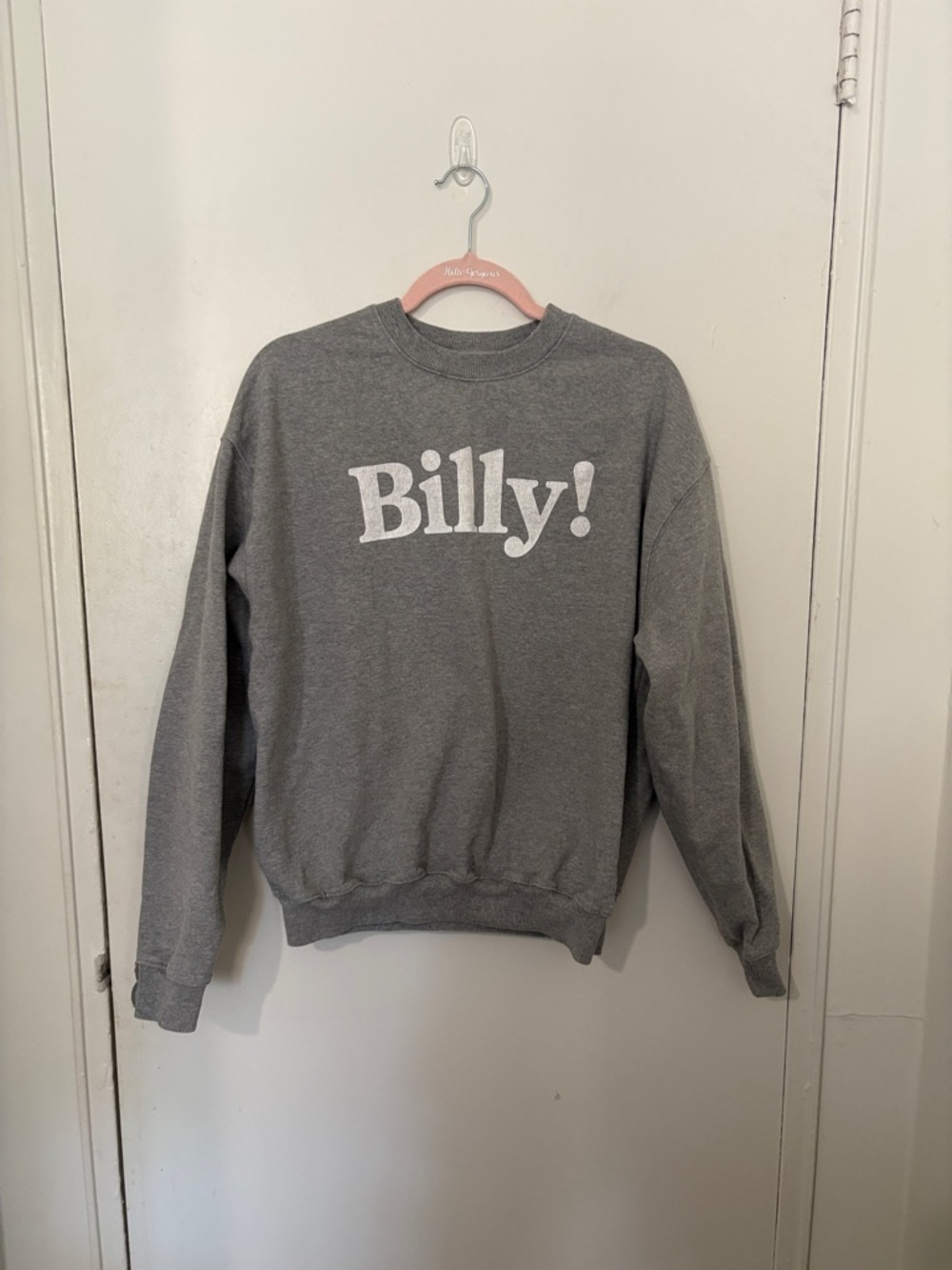 Gray "Billy!" Crewneck Sweatshirt